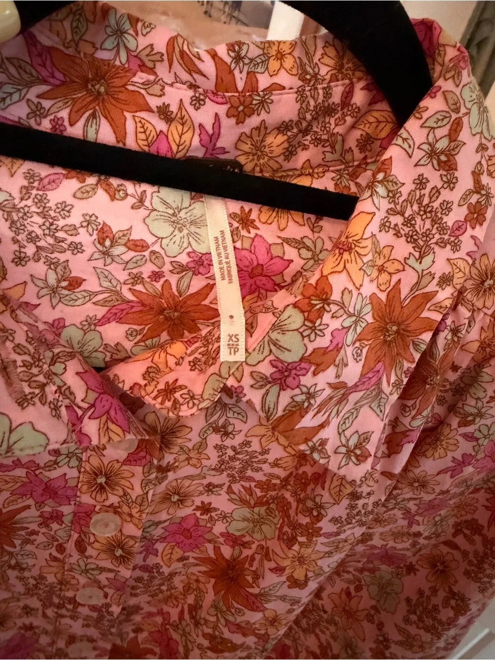 Free People Floral Button-Up Shirt - Picture 3 of 3